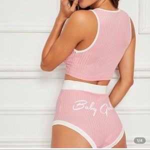 Pink babygirl sleep set